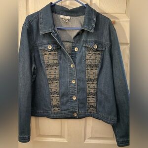 Vintage Cropped Jean Jacket Xl